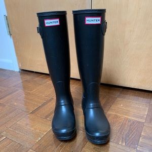 Hunter Rainboots Original Tall Black w FREE insert